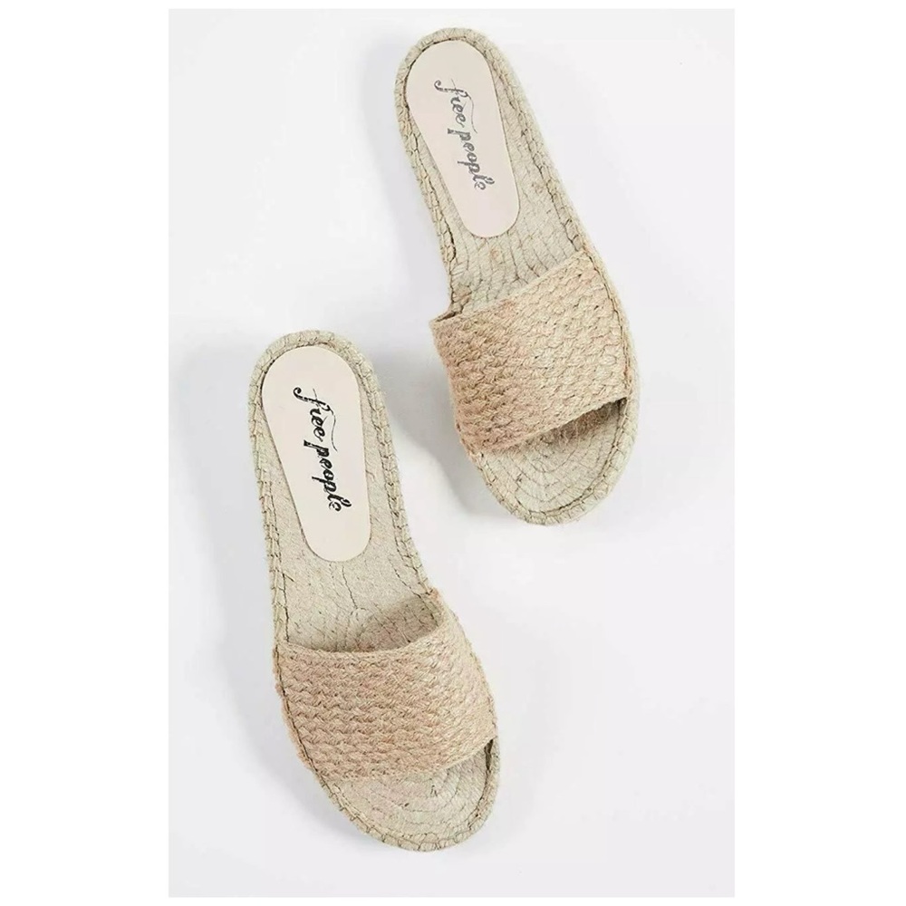 Free People Jute Slip on Sandals 39 Womens 8-8.5